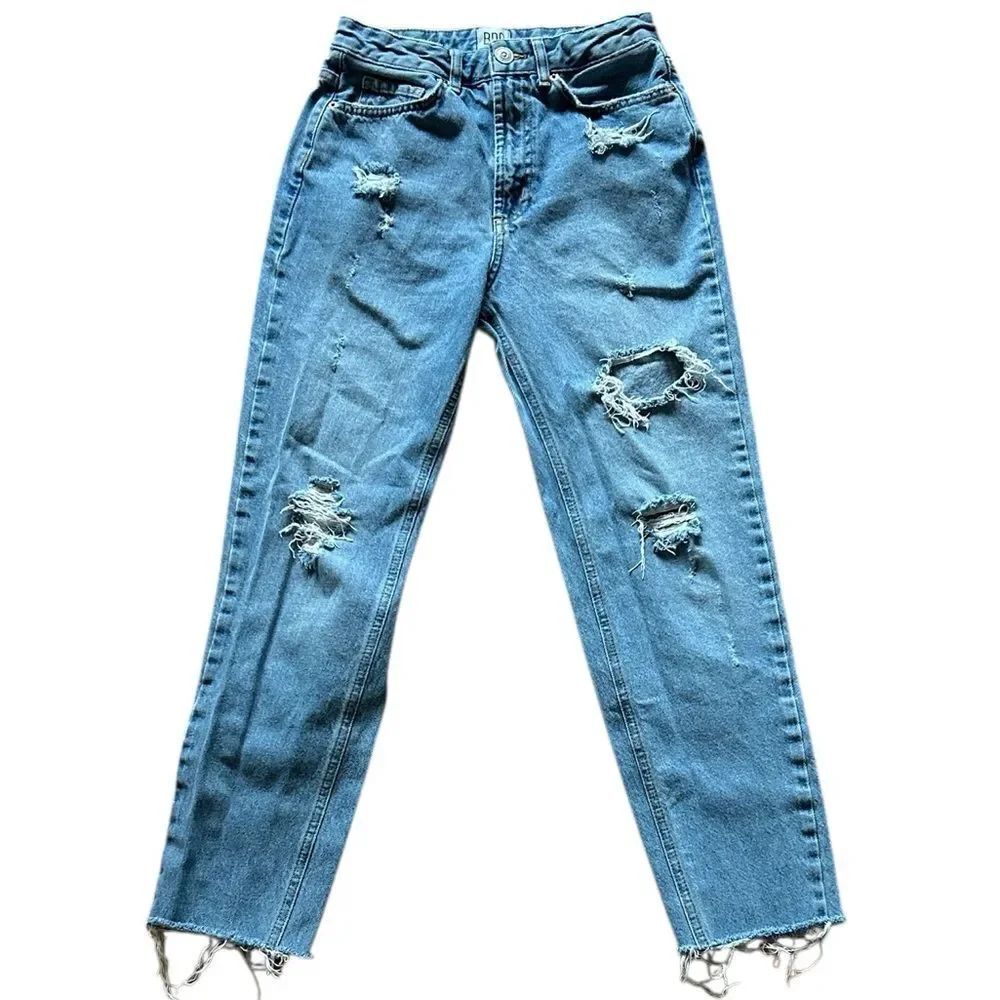 Urban Outfitters BDG Light Blue Distressed Mom Jeans